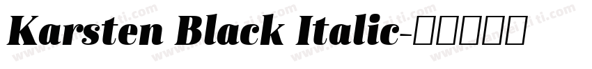 Karsten Black Italic字体转换